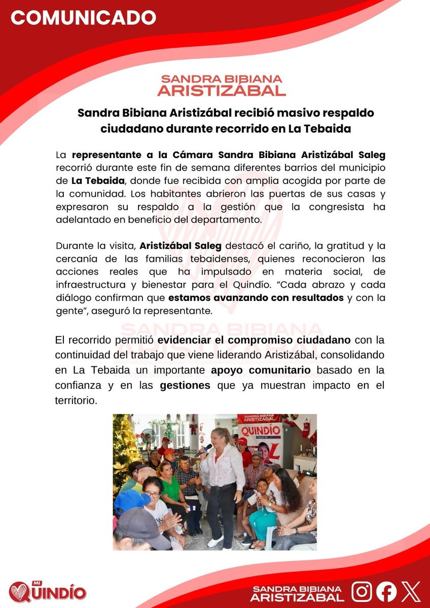 Sandra Bibiana Aristizábal Saleg tweet media