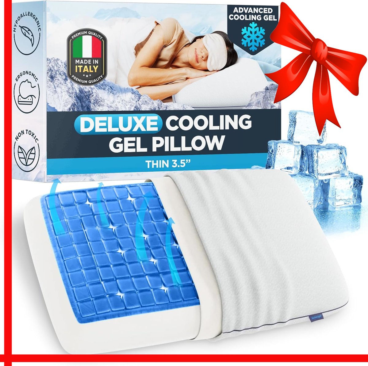 Technogel's tweet image. 'Tis the seaon for a giveaway 🎁. Win our premium Technogel Deluxe Pillow, with comfy and cooling gel cushioning --- $199.00 value!        

Like, Follow, &amp;amp; Retweet this for a chance to win!
      
Winner is selected on December 12. We DM the shipping details!