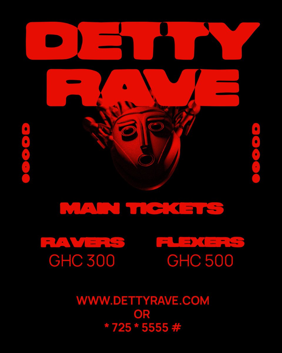 TheDettyRave's tweet photo. The party is calling, your squad should be ready! Main tickets are live
visit https://t.co/yWTCCgdhDX

 #DettyRave2025 #DettyYourself https://t.co/9KvJHsnQXx