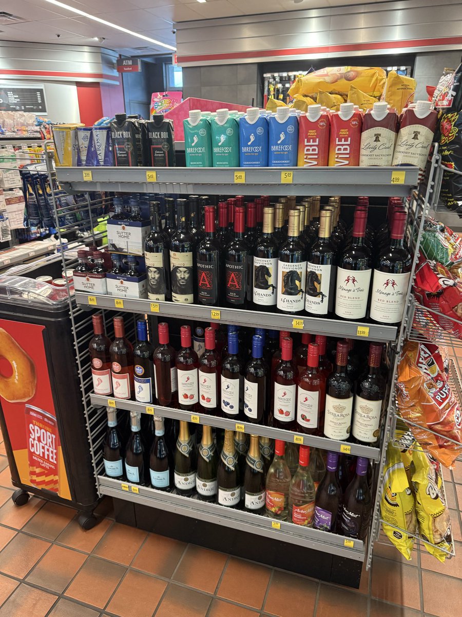 Found out yesterday that QuikTrip has a latte bar (with fun holiday cups!) and a shelf of wine.