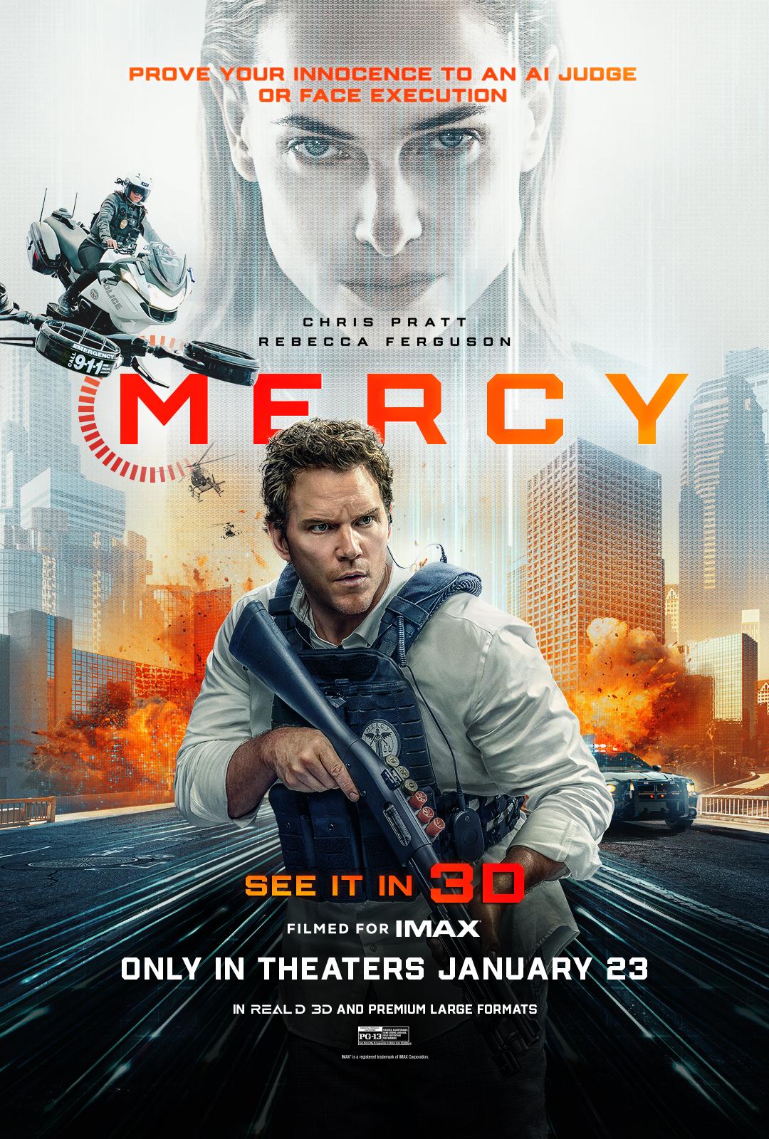 Rebecca Ferguson vs. Chris Pratt in Mercy 2025 trailer 2