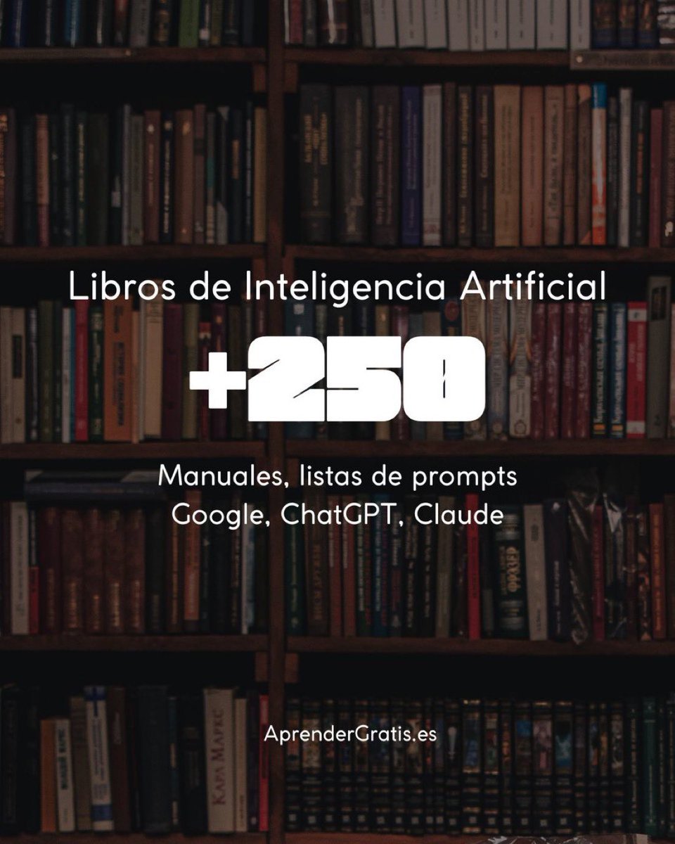 MÁS DE 250 CURSOS Y MANUALES GRATIS SOBRE IA

📘 Manuales completos
🧩 Listas de prompts
🤖 Guías para Google Gemini, ChatGPT y Claude
🎯 Para aprender desde cero o mejorar tu carrera

LINK DEBAJO