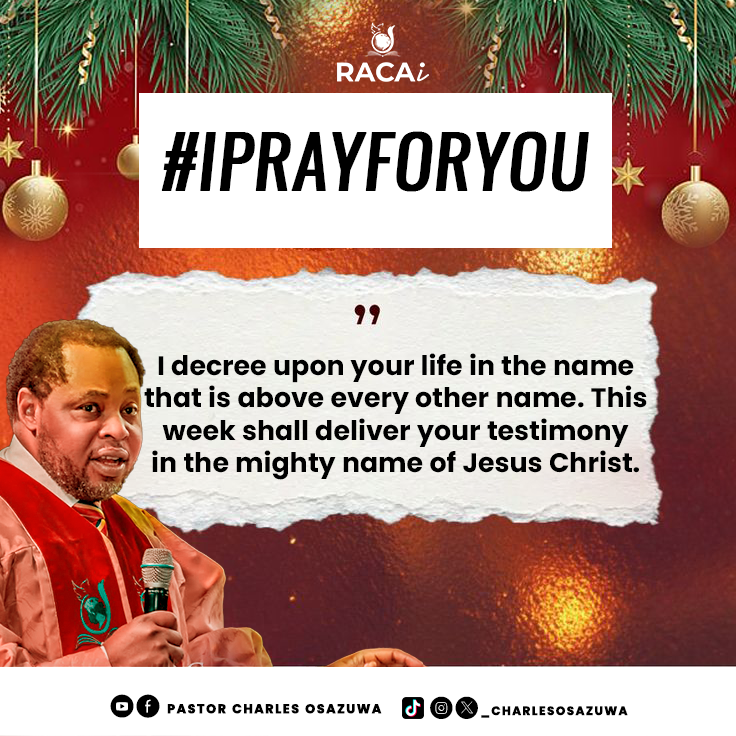 _charlesosazuwa's tweet photo. #IPrayForYou

I decree upon your life in the name that is above every other name. This week shall deliver your testimony in Jesus mighty name.

#pastorcharlesosazuwa #PropheticDeclaration #pray #RACAi #RefiningDestinies #newchapter #loadedwithbenefits https://t.co/6ssALMPmvr