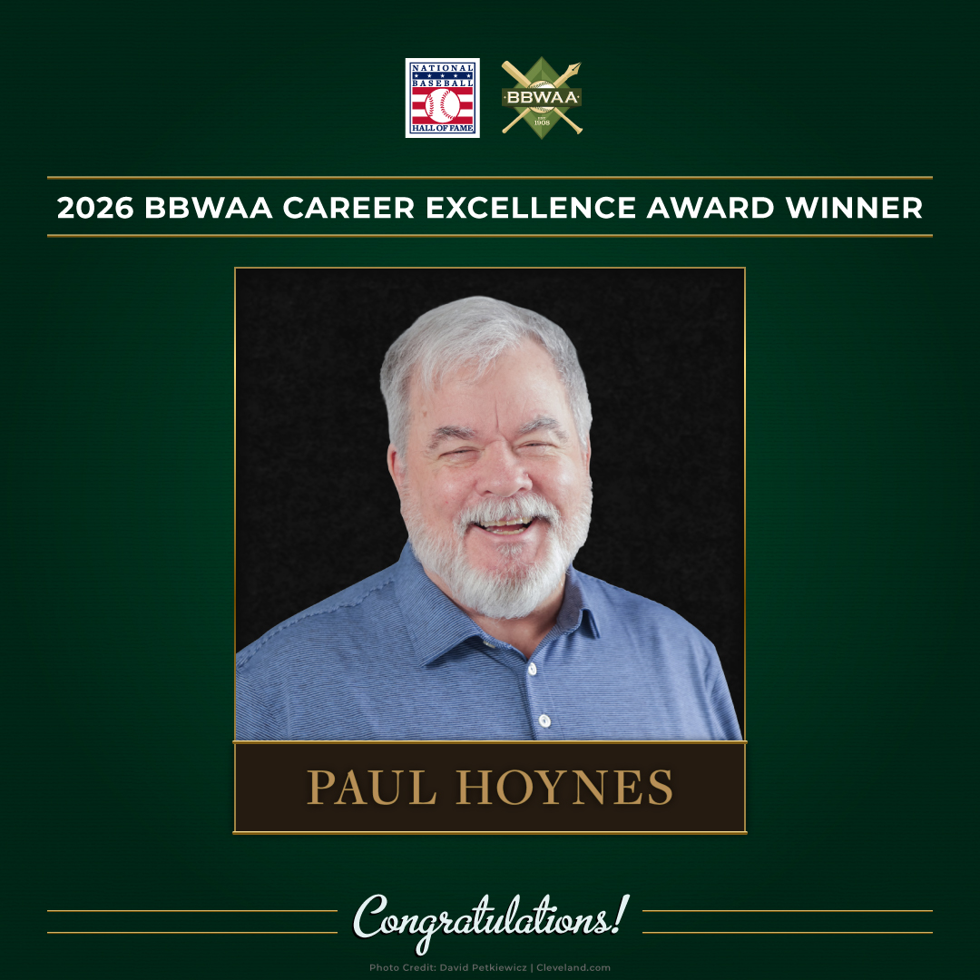 baseballhall's tweet image. Congratulations to the 2026 BBWAA Career Excellence Award winner, Paul Hoynes! ow.ly/yxjj50XGh5B