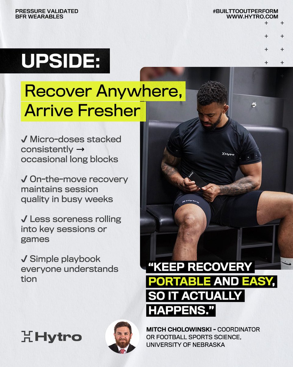Hytrotraining's tweet image. Travel kills recovery.

Hytro BFR keeps recovery portable.

Keep athletes ready wherever the season takes you. 👇

hytro.com/pages/teams?ut…  #SportsPerformance #AthleteRecovery #Football #BFRTraining #BuiltToOutPerform