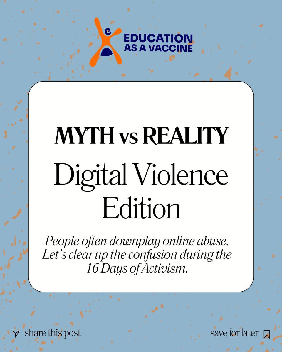 EVA_Nigeria's tweet photo. Online abuse is not “just jokes.”
It threatens safety, dignity, & mental health especially for young people.
This #16DaysOfActivism, @EVA_Nigeria is calling it out and demanding safer digital spaces.
#SafeOnlineToo
#SafeToSurf https://t.co/qepSpPani8