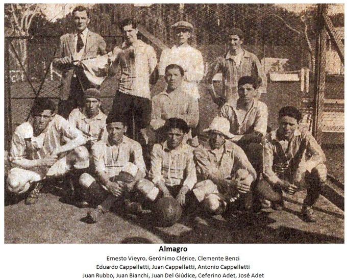 Un día como hoy, 9 de diciembre pero de 1917, Almagro logra su primer ascenso, al consagrarse campeón de la Zona Oeste de la Segunda División (tercera categoría). 

Foto: Formación de Almagro que ganó el ascenso a la categoría intermedia adjudicándose la Zona Oeste en el torneo