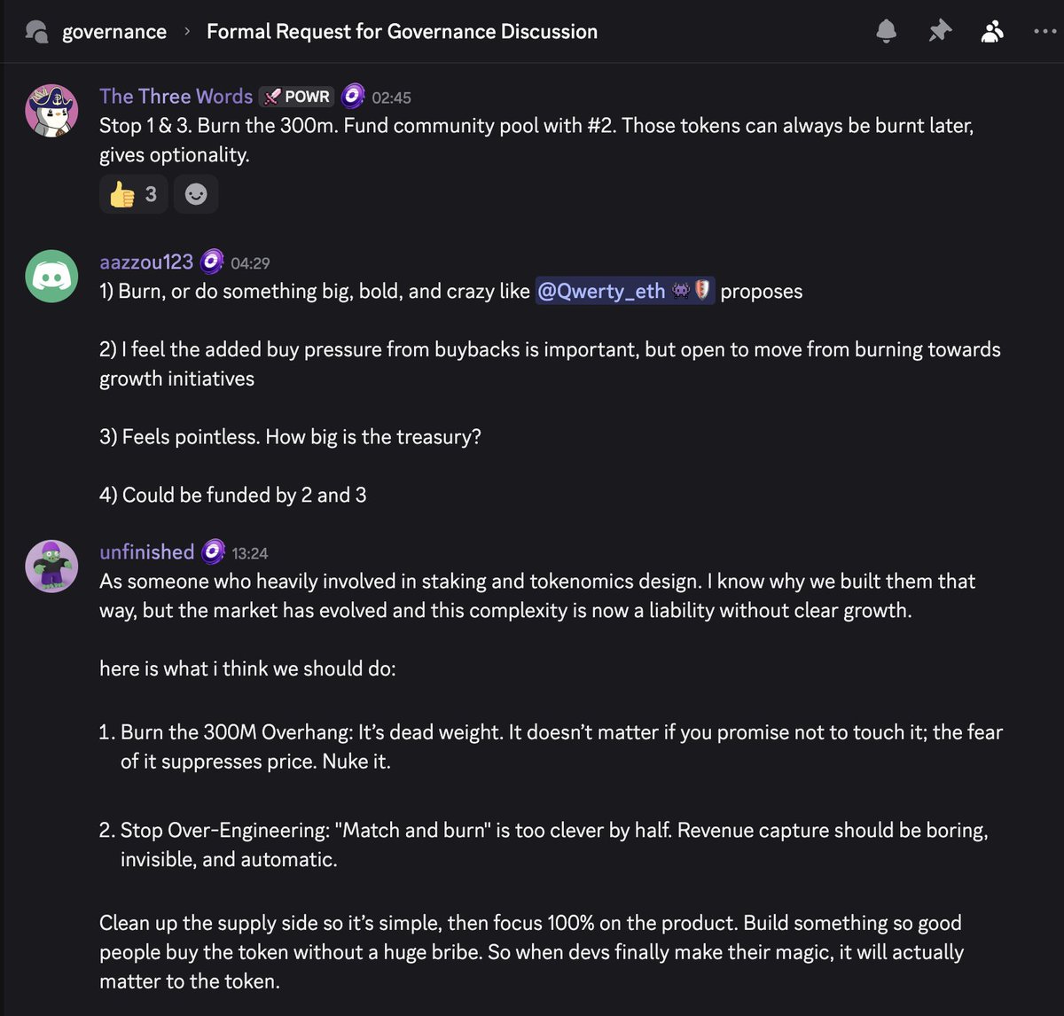 BenYorke's tweet image. Growing discussion on this thread in the governance section

As expected, a lot of calls for burns to clean out 100% of the locked tokens. 

A few questions about the growth fund so I added some data points at the end of the thread based on my experience running campaigns