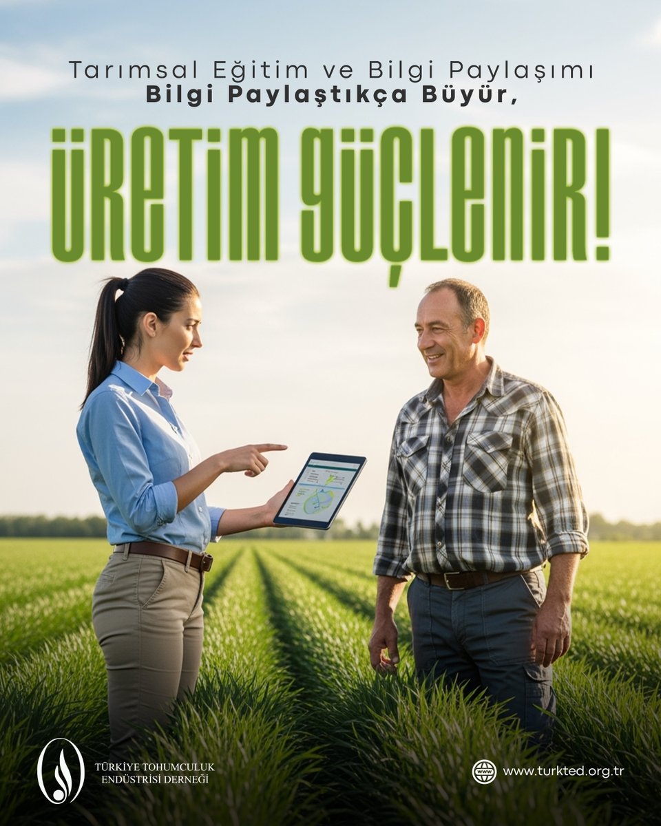 Bilgi paylaştıkça üretim güçlenir.
Türkted, çiftçilere yönelik eğitimlerle bilgi paylaşımını güçlendiriyor, verimli üretime rehberlik ediyor.

#türkted #tarım #tohum #tohumculukendüstrisiderneği #tohumculuk