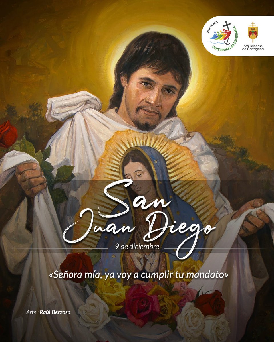 Santoral || San Juan Diego

🌹Hoy recordamos a San Juan Diego, a quien se le apareció la Virgen de Guadalupe con un encargo especial: pedirle al obispo que construyera un templo en el cerro del Tepeyac.

Este santo nos muestra un férreo amor a la Virgen y su poderosa intercesión.