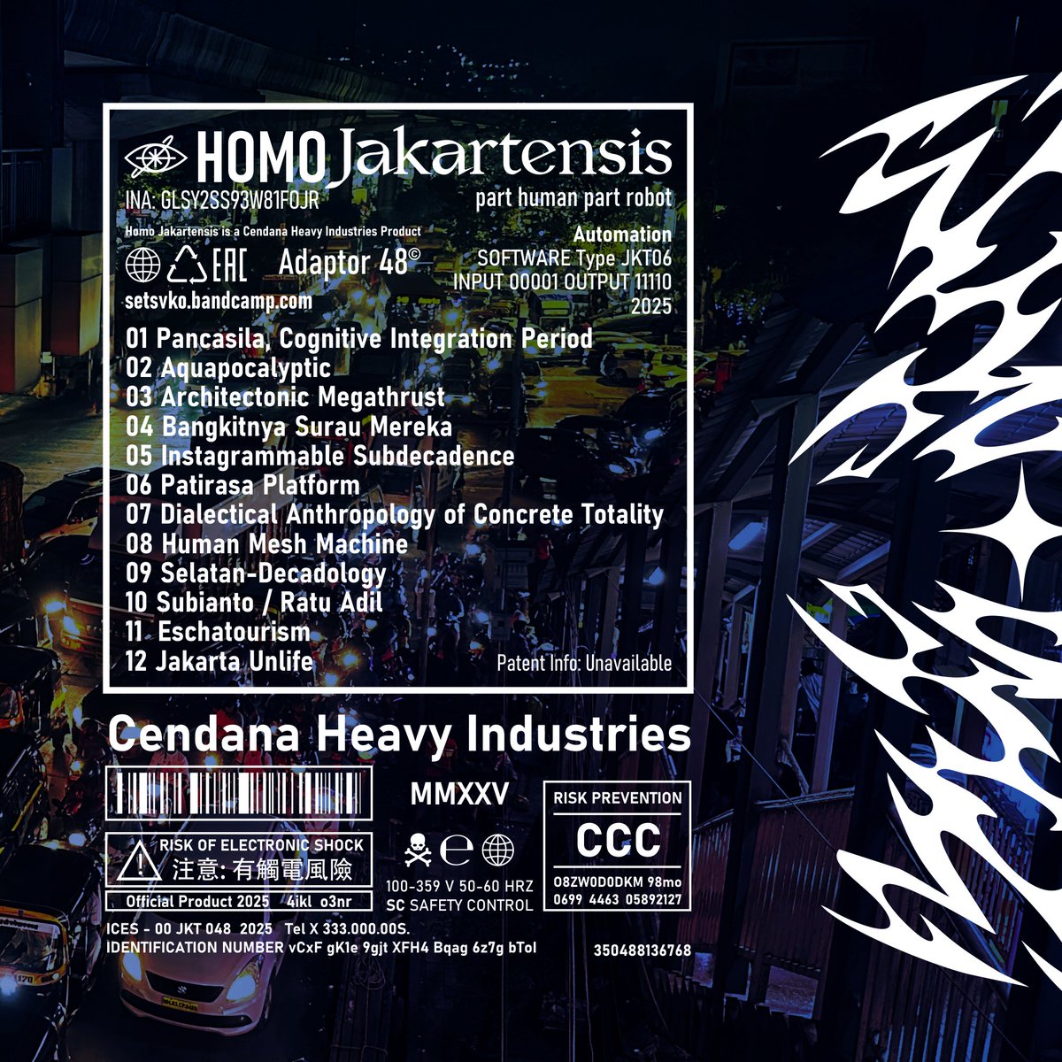 setsvko's tweet photo. Cendana Heavy Industries - Homo Jakartensis

https://t.co/f5hvUfDdKH

✦✦✦ https://t.co/iFU7gciI1f