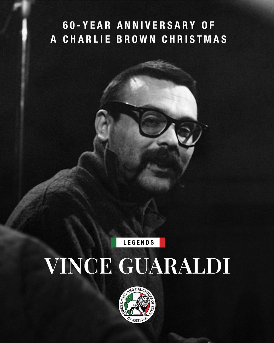 Sons_of_Italy's tweet image. #OnThisDay in 1965, A Charlie Brown Christmas first aired — now celebrating 50 years! Italian-American jazz pianist Vince Guaraldi created the iconic soundtrack, heard from October through December as Peanuts inspired more classic holiday specials. 🎄❄️

#ACharlieBrownChristmas