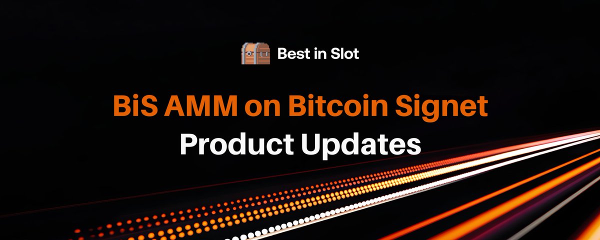 New BiS AMM updates are live on Bitcoin Signet! 🧪⚡️

✅ Optimized max token/BTC calculations in the "Add Liquidity" tab
✅ Mempool links shown after successful deposits
✅ Enabled "frBTC" withdrawals in the Withdraw modal
✅ Added fee rate selection to the Deposit modal
✅ Plus