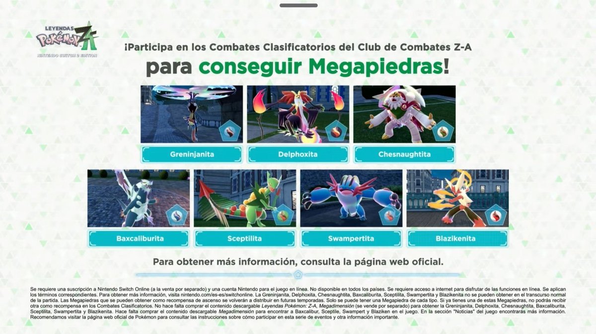 Charmi's tweet image. Las mega piedras de los iniciales de Hoenn en Leyendas Pokémon ZA se conseguirán en las rankeds