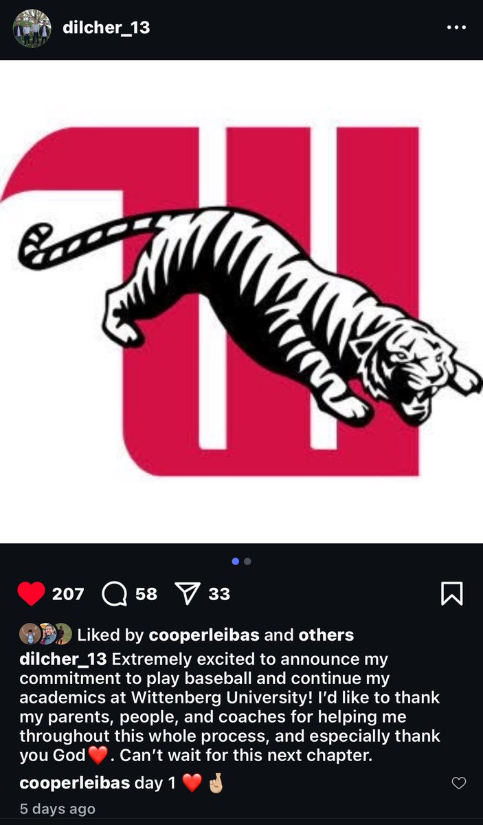 HitmenOhio's tweet image. Big time LHH @_dilcher13 off the board going to @WittenbergUBase

This guy has been a staple at the top of our order for the last 4 years and will continue to at the next level. 

Great kid and AMAZING family! Can’t wait to see this next chapter.