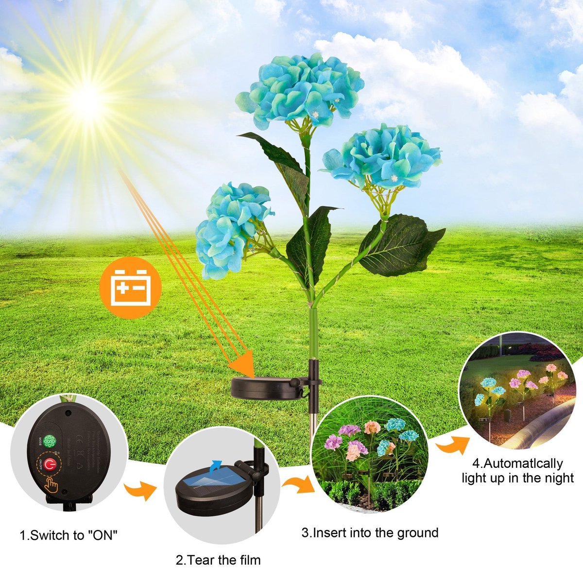 xentarhome's tweet image. Glow up your garden with our Hydrangea Pathway Light! No plug needed. Just $9.90 to give your path a fresh, vibrant energy. 🌸✨ #GardenGlow #PathwayLight xentar.com/products/solar…
