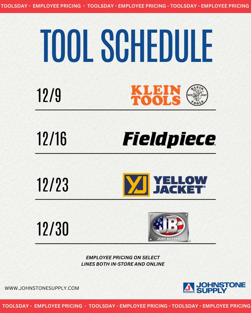 TODAY ONLY: It’s a Klein Toolsday Takeover! 🎄🔥
Klein’s durability and precision make it a favorite among techs — and today brings the perfect chance to score it at a great price.

⏳ Deal ends tonight.
🎁 Treat your toolbox while it lasts.