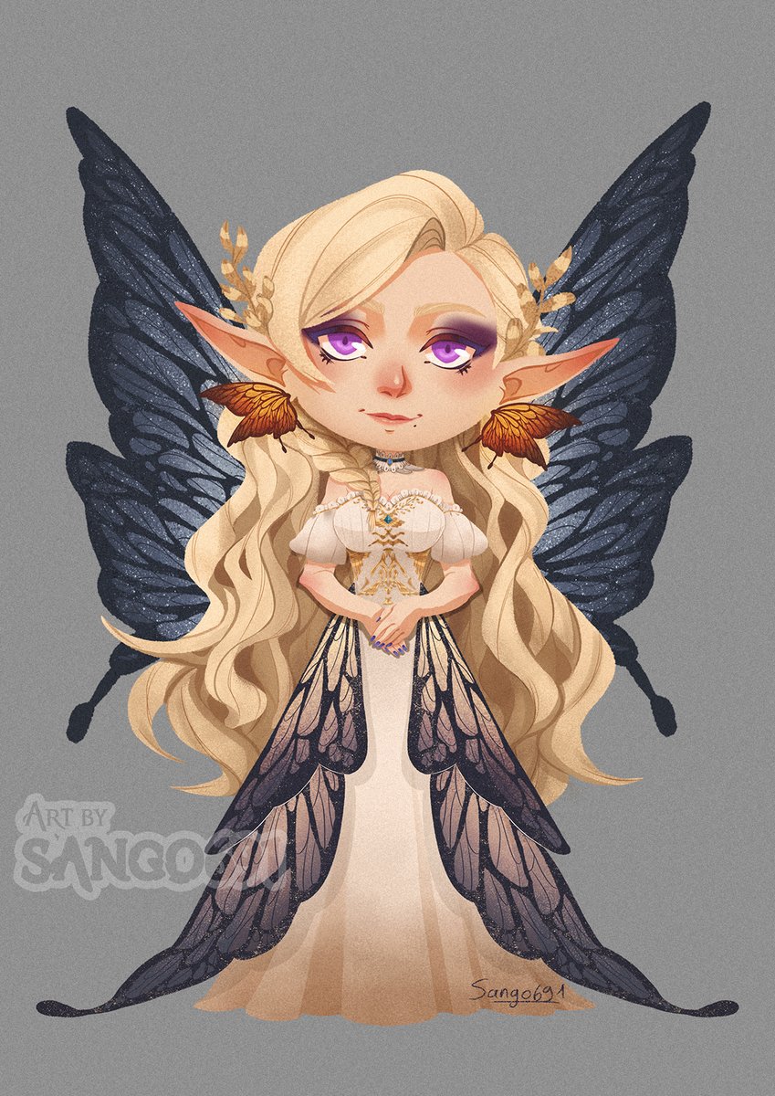 sango691_'s tweet photo. It's been a while since I've drawn in this style.
My beloved witch Helena as a fairy for the Yule ball.

#hogwartslegacy #HL #HlMc #hogwartslegacyMc #Mc #Fairy #chibiart https://t.co/Y79vvwF4ii