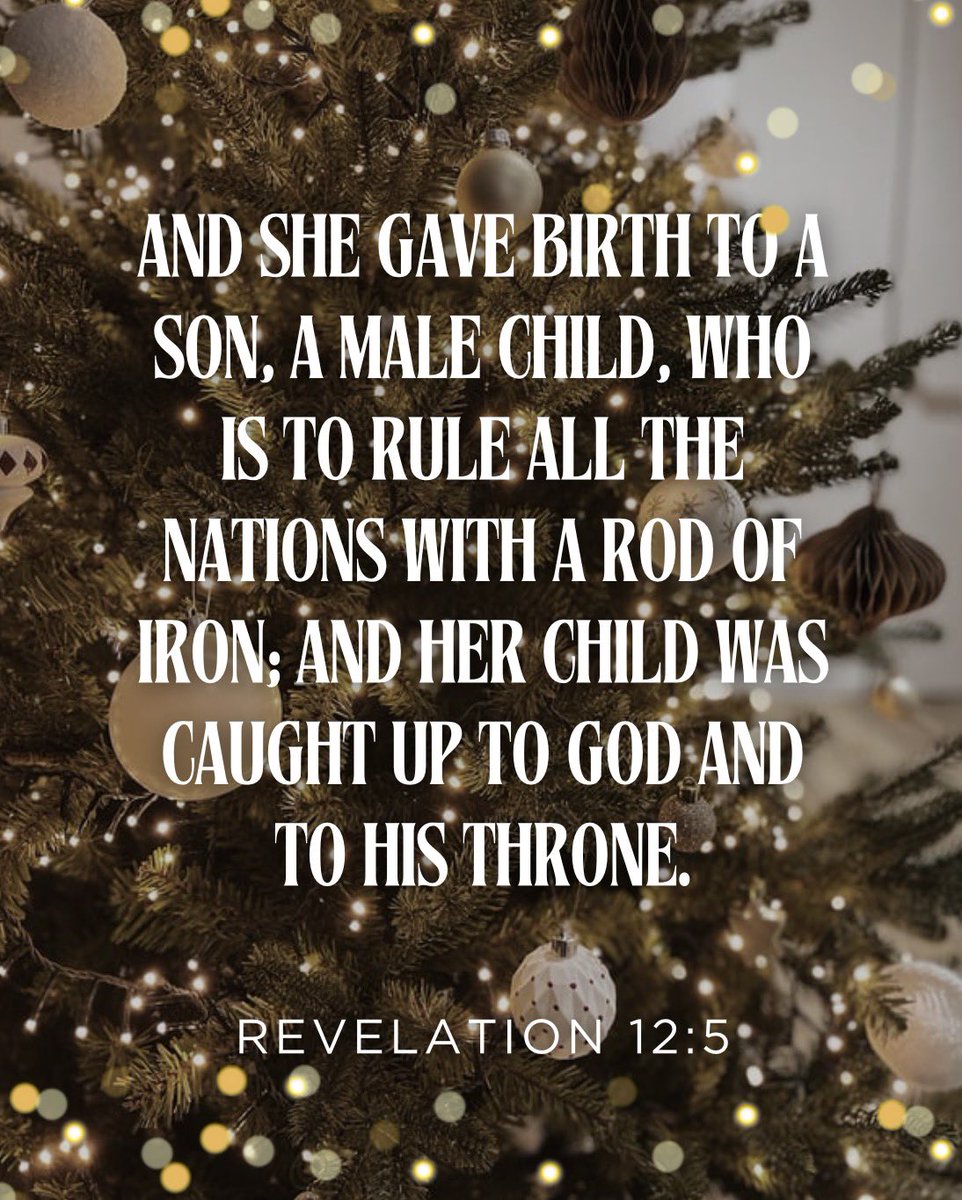 _kingdomthreads's tweet image. As we move through Advent, Revelation 12:5 reminds us that the birth we await is not only humble and tender, but also victorious and cosmic. The Child in the manger is the King who reigns forever — the One whose coming brings hope, protection, and unshakable promise.