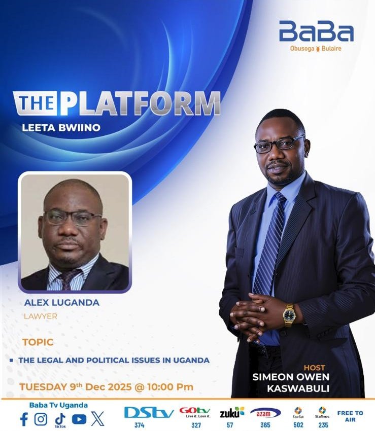 Alexluganda1's tweet image. Tonight, yours truly will be live on @babatvuganda #ThePlatform at 2200hrs to discuss the current  legal-political environment in Uganda. Dont forget to tune in!
#LeetaBwiino