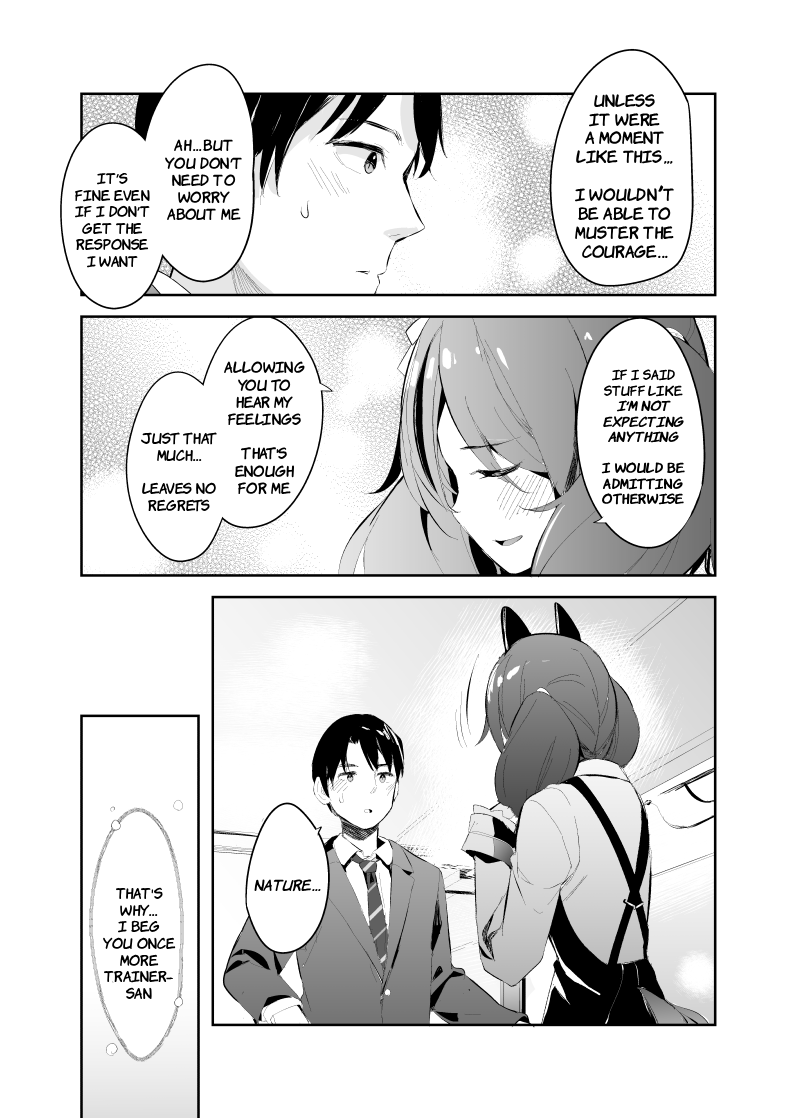 Umamusume English Translation
"Nature wants to confess to Trainer-san"
(1/2)
#NiceNature
#Umamusume
#UmaTranslations
#英訳
