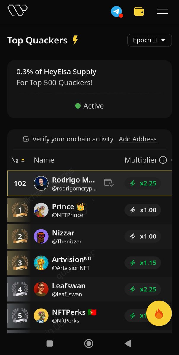 Multipliers just dropped on <a href="/HeyElsaAI/">HeyElsa</a> LB.

They range from 1.0x to 2.25x.

I pulled the highest one, which is exactly what I was hoping for. 

Now I’m just waiting for <a href="/wallchain/">Wallchain Quacks</a> to post a proper breakdown of how everything will work.

So tell me, what multiplier did you get?