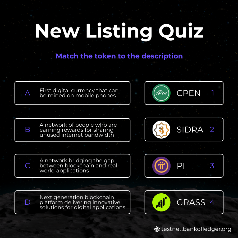Hey, Bankers!👋

Here is a chance to win 1,000 $BOL with our New Listing Quiz.

Simply:
1. Follow <a href="/bankofledger/">Bank of Ledger</a>
2. RT + comment your answer below

Good Luck! 🍀

📲Install Bank of Ledger at testnet.bankofledger.org