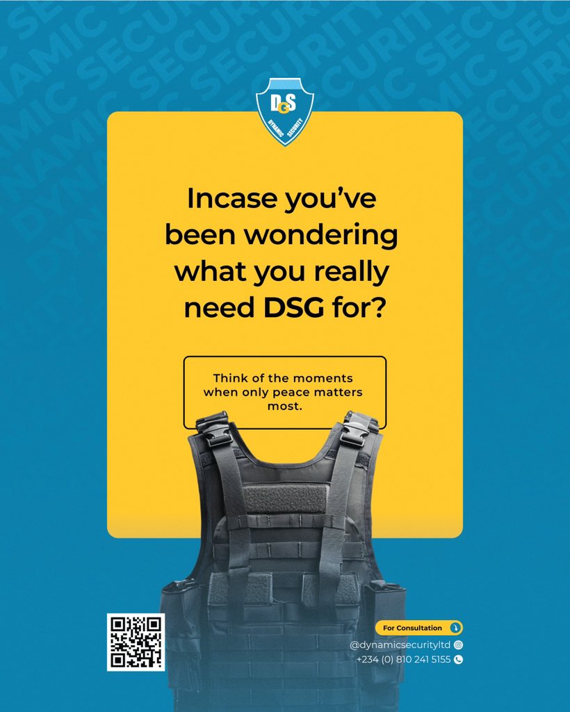 Dynamicgroups01's tweet image. Stop worrying, start living. Let DSG Security handle your safety.
• Vigilant 24/7 Protection
• Quick Emergency Response
• Stress-Free Event Security
• Professional, Discreet Guards
Ready for safety? ☎️ Call/DM 0810 241 5155
#DSGSecurity #SecurityGuardServices