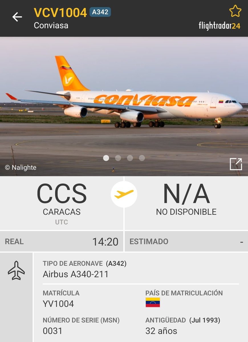 Avión Presidencial YV1004 saliendo de Maiquetía