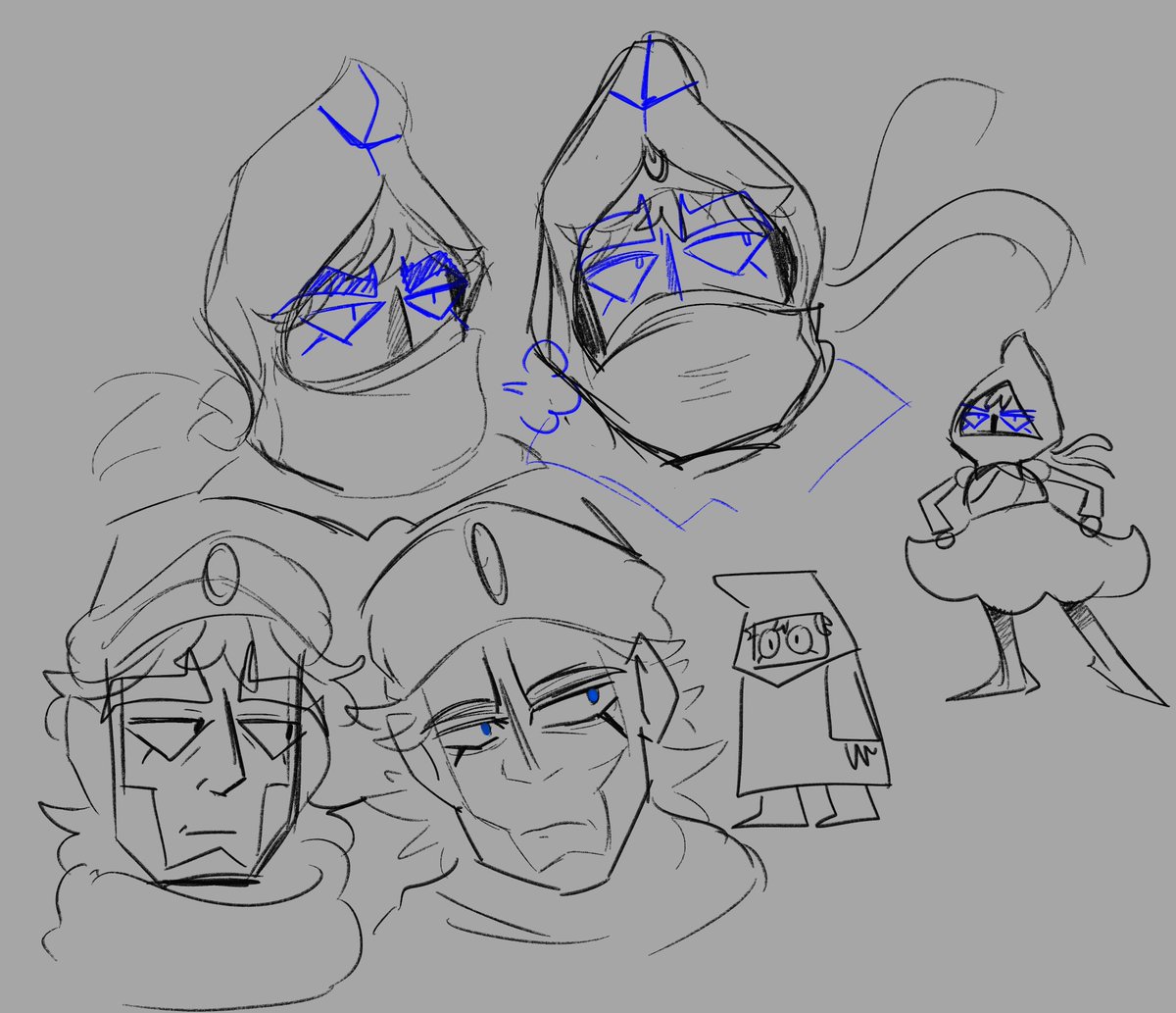 BuffoonFish's tweet image. I kind of realized I never draw Vasily with his hood on so I ended up reference drawing. And then made another realization on how much I stylized him compared to his actual look haha.