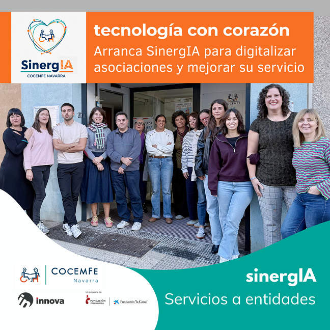 La transformación digital llegará a las entidades navarras de la discapacidad de la mano de SinergiA, nuestro proyecto apoyado por el #ProgramaInnova de <a href="/FundCajaNavarra/">FundaciónCajaNavarra</a> y <a href="/FundlaCaixa/">Fundación ”la Caixa”</a> que mejorará la atención de 7000 personas. Conócelo 
cocemfenavarra.es/2025/12/01/sin…