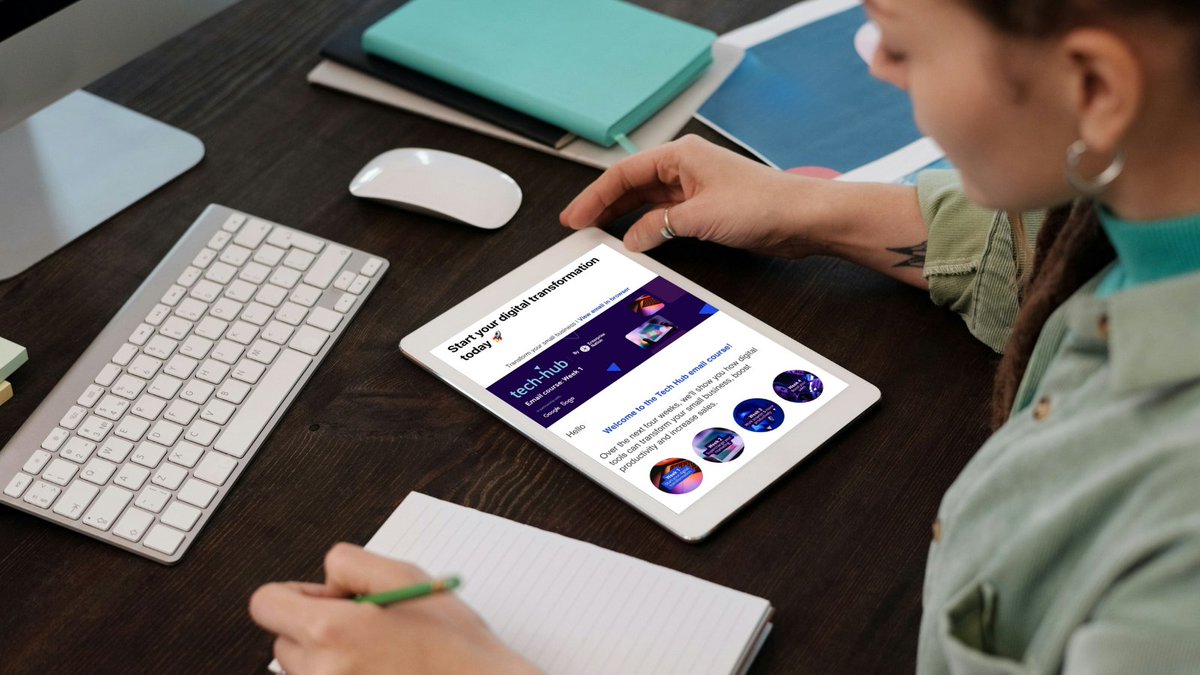 e_nation's tweet image. Want to master digital tools in just four weeks? 

Join our free #TechHub email course to discover strategies you can put in place to boost sales, supercharge your marketing, take advantage of AI and more 🚀

Sign up now ➡️ ow.ly/azYW50XkzJc 

@SageUK @GoogleSmallBiz
