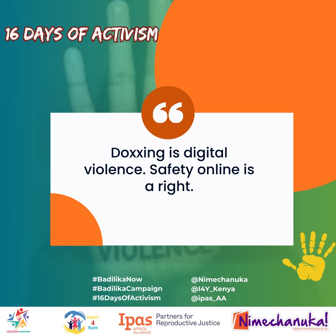#BadilikaNow
#BadilikaCampaign
#16DaysOfActivism
#Impact4Youth
#kizazichetu
<a href="/hernarrativeke/">hernarrativeke</a>
<a href="/Nimechanuka/">Nimechanuka</a>
<a href="/I4Y_Kenya/">Impact 4 Youth Kenya</a>
@ipas_AA