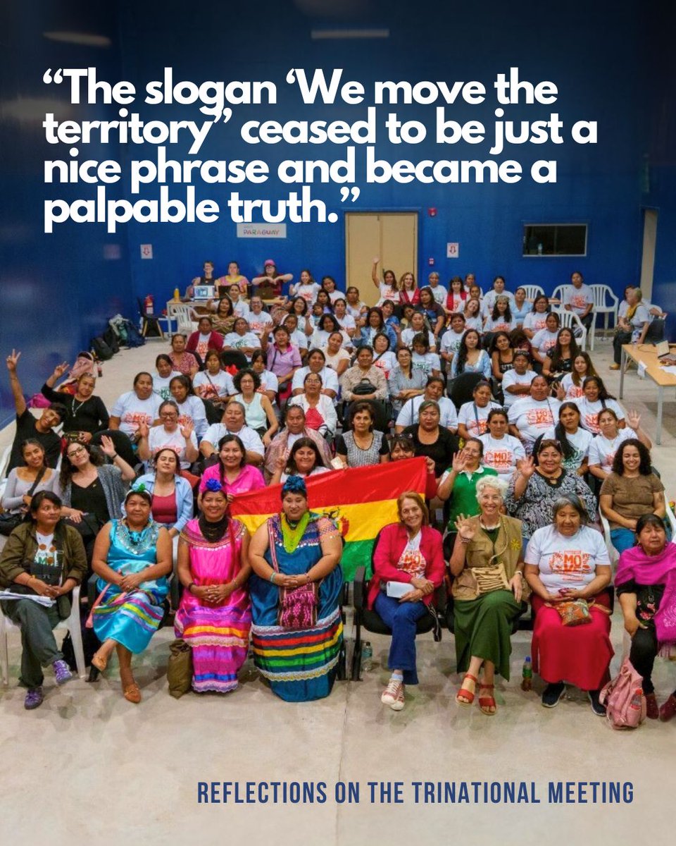 WeAreVCA's tweet photo. Earlier this year, the Tri-National Meeting of the Chaco Women’s Collective united Indigenous and rural women from Argentina, Paraguay, and Bolivia under the theme “We Move the Territory.”
👉 Explore the full story: https://t.co/oAgHm1OTer
#WeAreVCA #LookingBack #GranChaco https://t.co/9orhtdOe6m