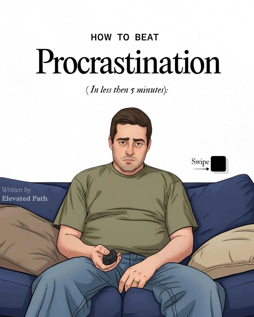 Gentle_masc's tweet image. How to Beat Procrastination (In less than 5 minutes):