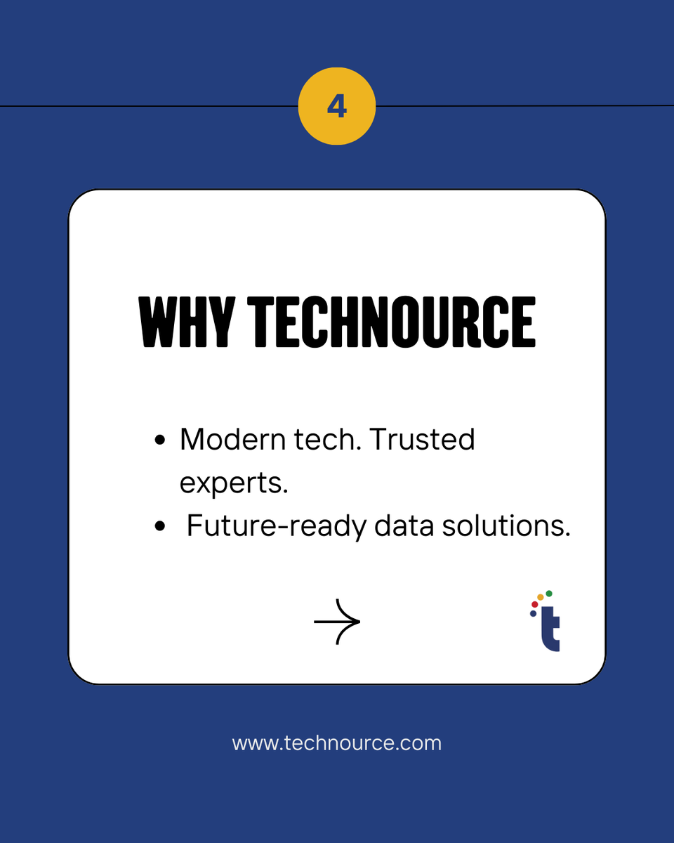 Technource's tweet photo. 📊 Good decisions start with good data.

Reliable data infrastructure drives stronger outcomes. We provide end-to-end Data Engineering solutions for accuracy, efficiency, and real-time insights.

Explore more: https://t.co/FddSgXb6N6

#DataEngineering #Technource https://t.co/ast8xEIAj4