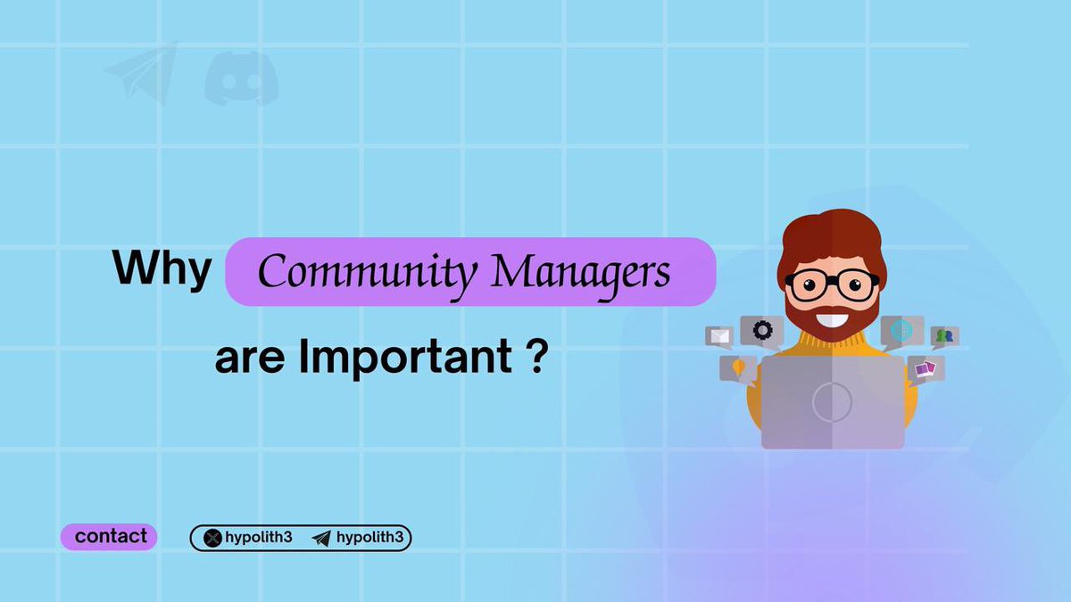 Why are community managers important?

In Web3, community is the backbone of adoption, engagement, and trust.

Community Managers
• keep members informed and involved.
• They turn users into supporters.
• They collect feedback the team needs to improve.

No CM means confused