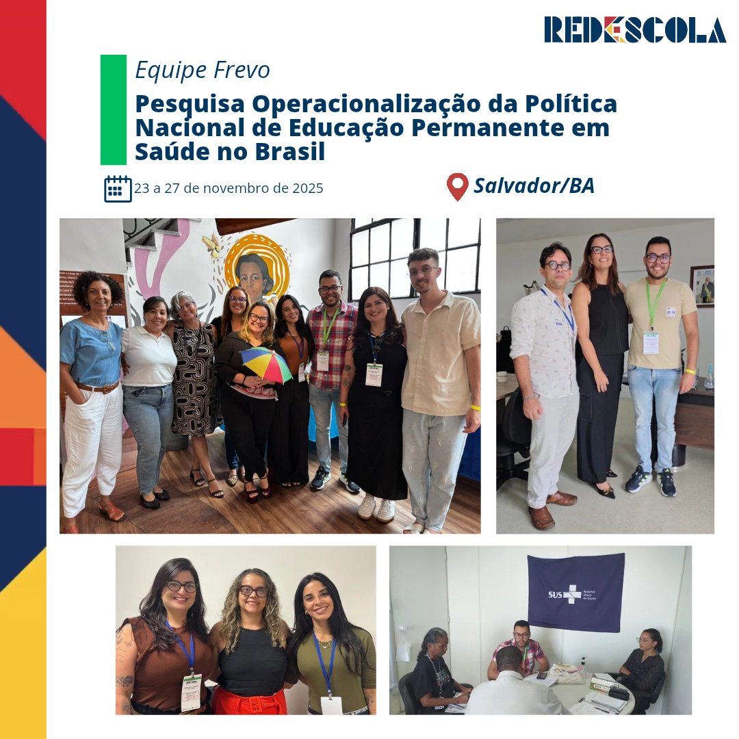 redescola's tweet photo. 📍Campo da Pesquisa - Bahia
Entre os dias 23 e 27 de novembro, a Equipe Frevo realizou o campo da pesquisa nacional em Salvador (BA).
➕️https://t.co/6OTHdRpfXb https://t.co/vzYDbZkC5p