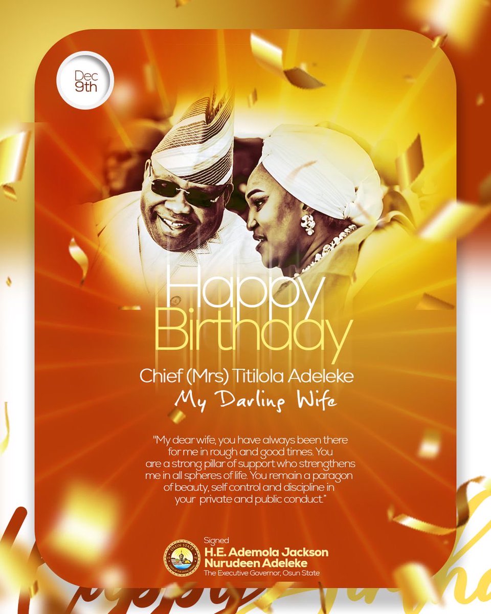 AAdeleke_01's tweet image. My darling wife @TitilolaAdeleke, you have always been there for me in rough and good times. You are a strong pillar of support who strengthens me in all spheres of life. You remain a paragon of beauty, self control and discipline in your private and public conduct.

Ever since…