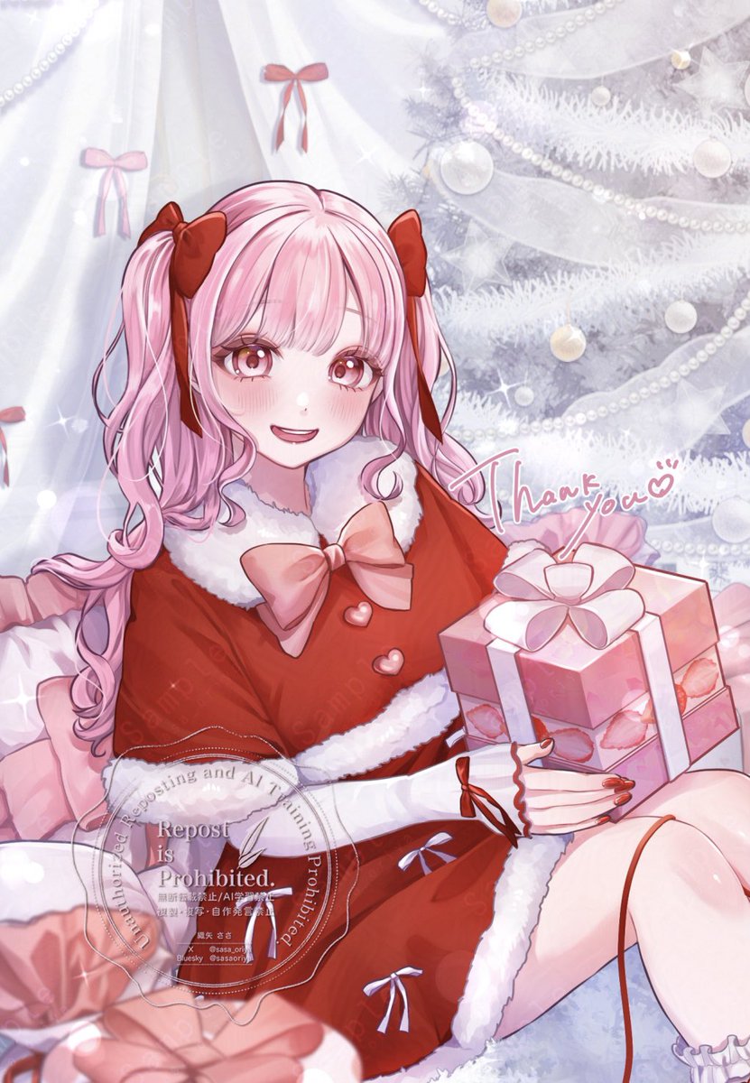 〖𖦞 ᴄᴏᴍᴍɪꜱꜱɪᴏɴ 𖦞〗 
Spoon配信用背景を描かせて頂きました！
赤×ピンク×白をメインにキュートなクリスマスイラストにお仕上げしました🎀
#有償依頼 #イラスト