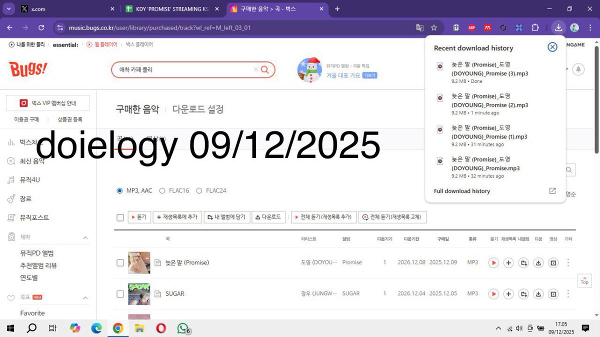doielogy's tweet photo. 🐰🎧 doyoung - promise bugs download proof 🐰🎧
#DownloadTeamDVT
#PROMISE_BugsTeam
#DOYOUNG_PROMISE
#DOYOUNG
@DoyoungVoteTeam https://t.co/1exR1XK18g