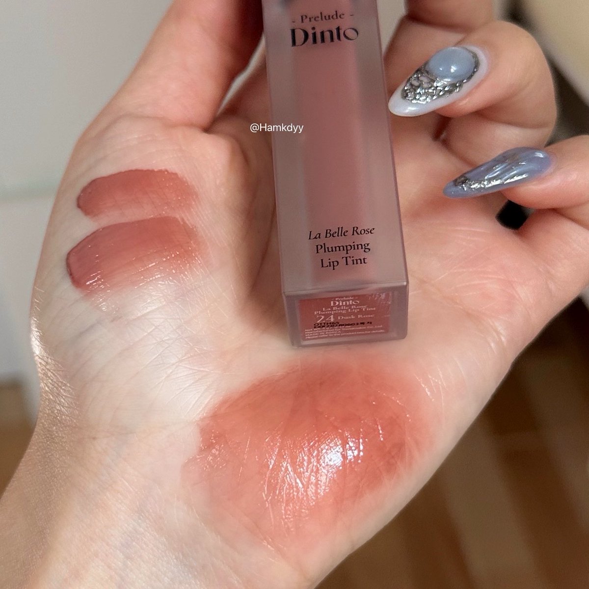 ยอมมมมม ลิป Prelude Dinto ทำมาโคตรดี🥹 เนื้อนุ่มฉ่ำ บางงงง สเตนแน่นสีไม่เพี้ยน โทนสีดีมากกกกกก 24 dusk rose ค่ดนัวㅠㅠ ผสมมาได้ไงฟะ