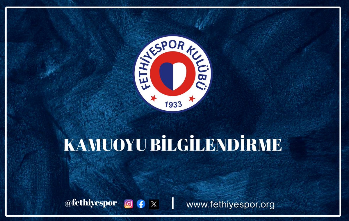 Kamuoyu Bilgilendirme; 
#Fethiye #Fethiyespor #Galatasaray 
fethiyespor.org/haberler/kamuo…