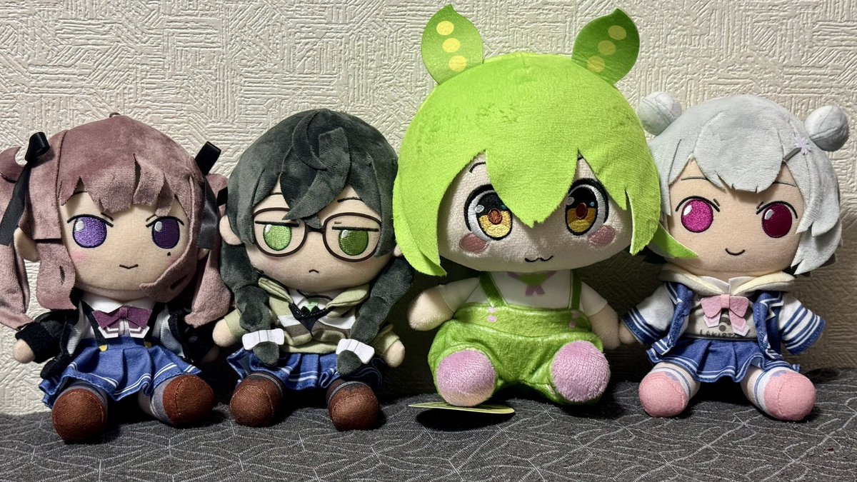 我が家のぬいにずんだもんが加わりました〜 並べるとかわいいね #小春