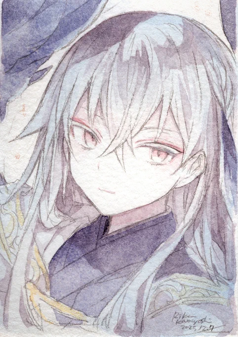 今日の水彩そのに 冬空