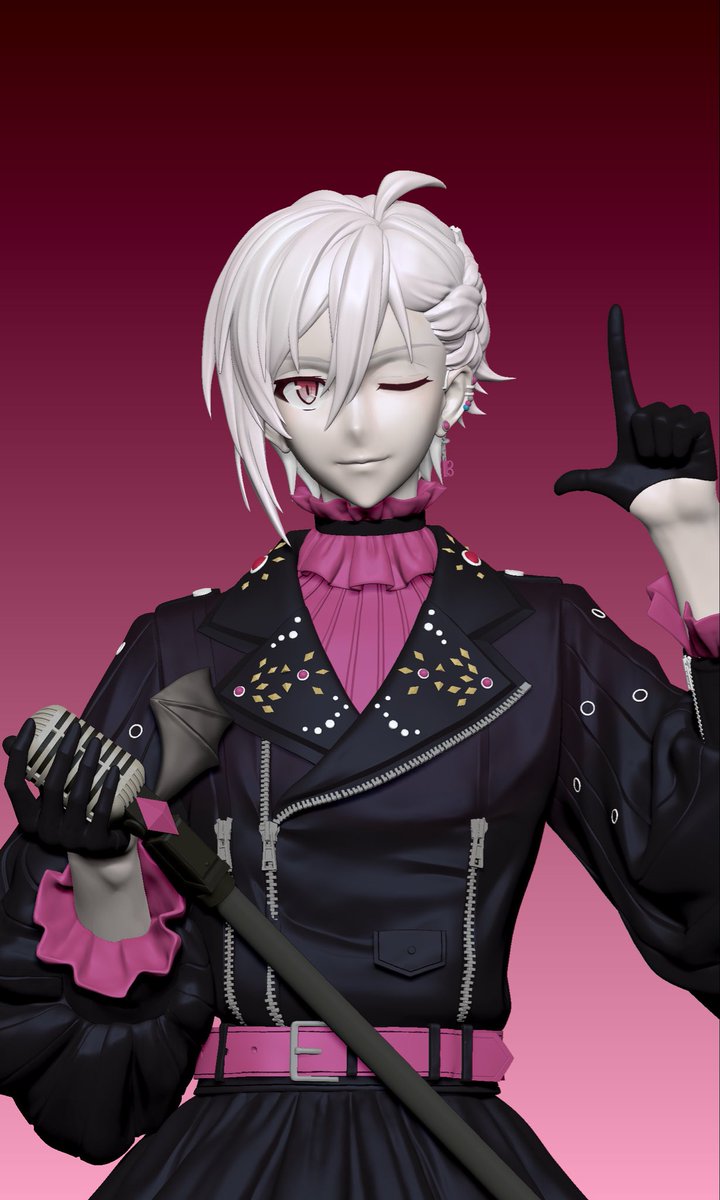 Sheepworm's tweet image. 九条天wip
#アイナナ   #アイドリッシュセブン #九条天 #TRIGGER #ガレージキット #zbrush
