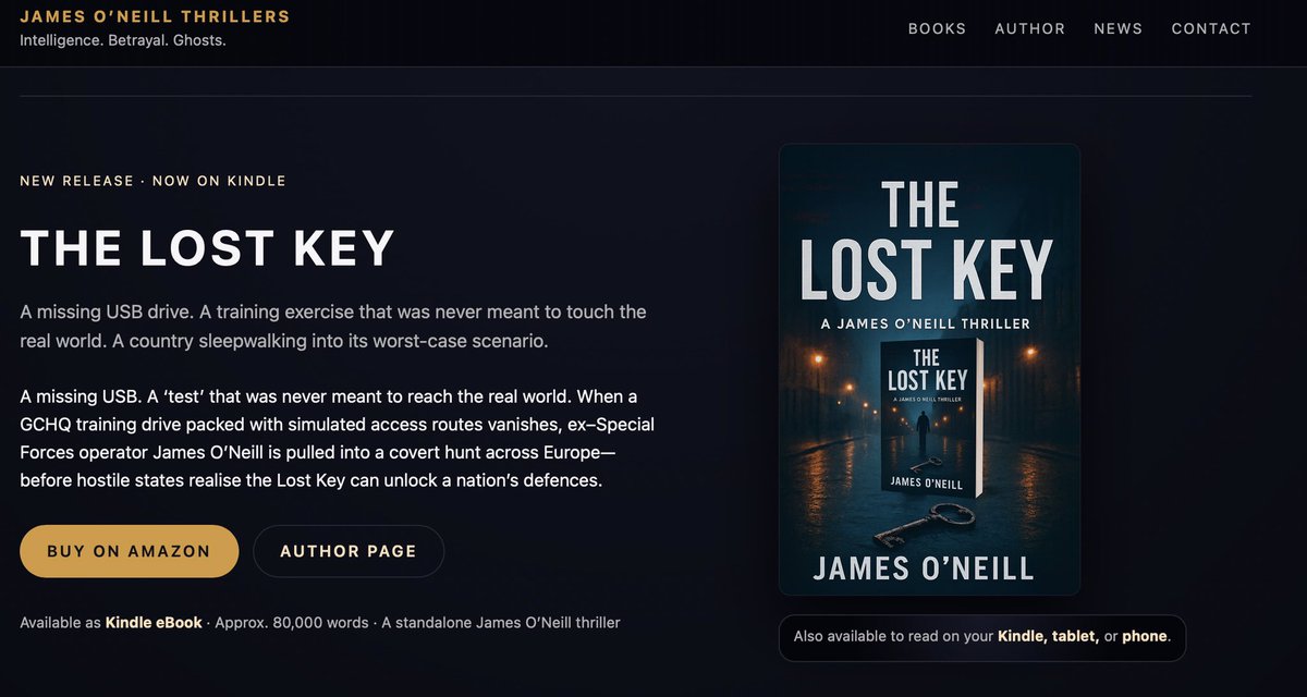JONeillBooks's tweet image. New operation live.

THE LOST KEY is my debut UK spy thriller – stolen USB, dead contact, and a quiet breach at GCHQ no one wants to admit.

Details, links &amp;amp; extras here: jamesoneillthrillers.com

#TheLostKey #EspionageThriller #WritingCommunity