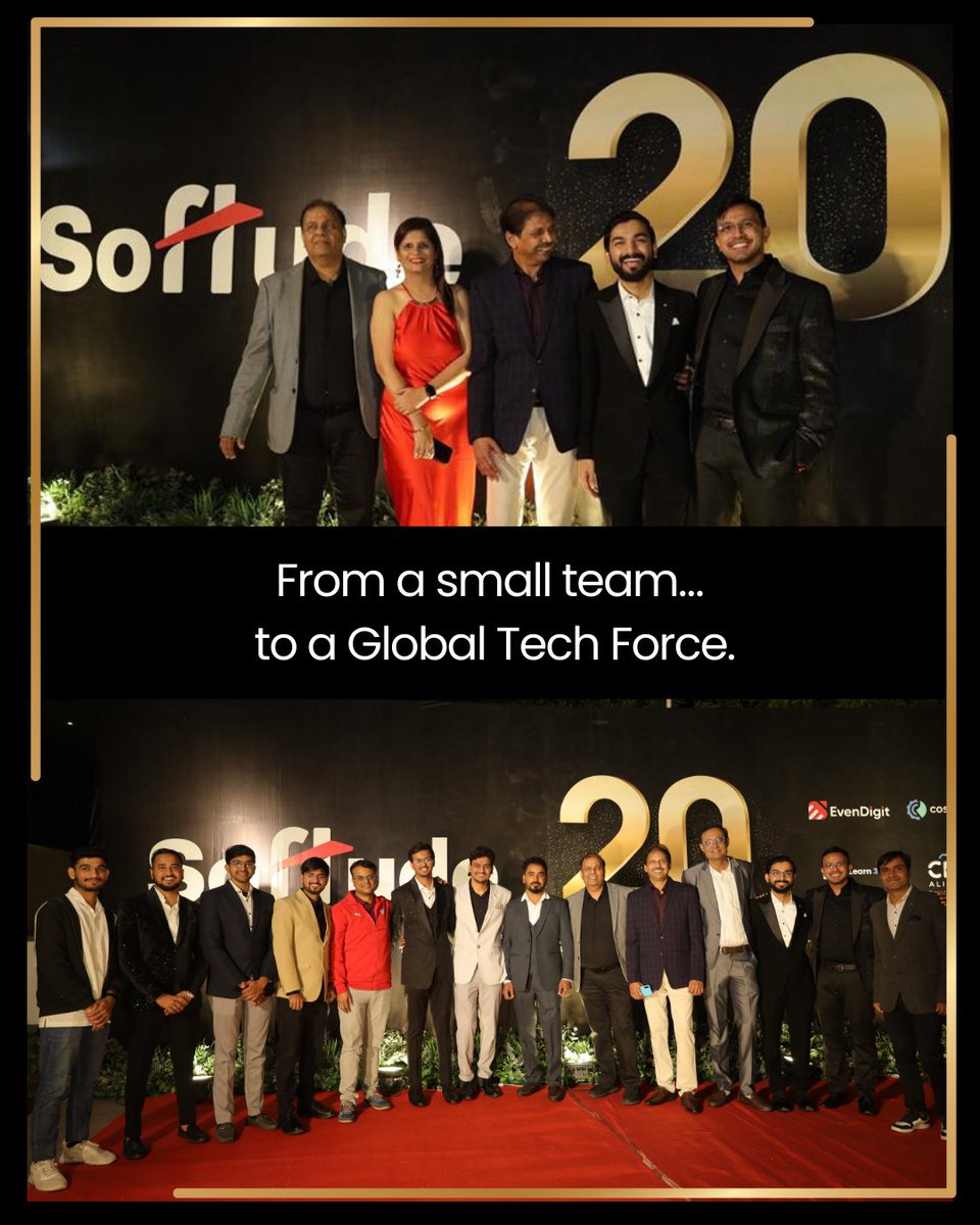 Softude completed 20 years, and we celebrated this milestone with our entire family of employees, leaders, and partners.
Here’s a glimpse of the evening as we step confidently into the next decade of growth and innovation.

#Softude #EvenDigit #CostItRight #20Years #Milestone