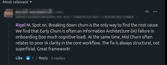 rigelmuck's tweet photo. Standard AI Replies: LinkedIn Edition 🤦‍♂️
1. Can you spot the similarities (structure, tone)?
2. Do you think man knows what he's talking about?

WTF is an Infomrnation Aquitecture Failure in onboarding?

Could just say: "Onboarding Sucks" 😪

(Absolutely! LOL) https://t.co/1bi55HrCNw
