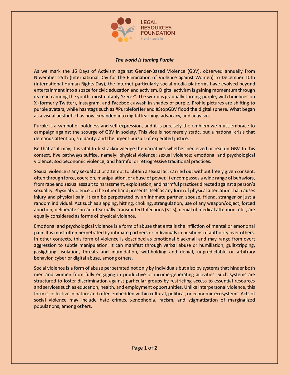 Legal Resources Foundation Trust (LRF) tweet media